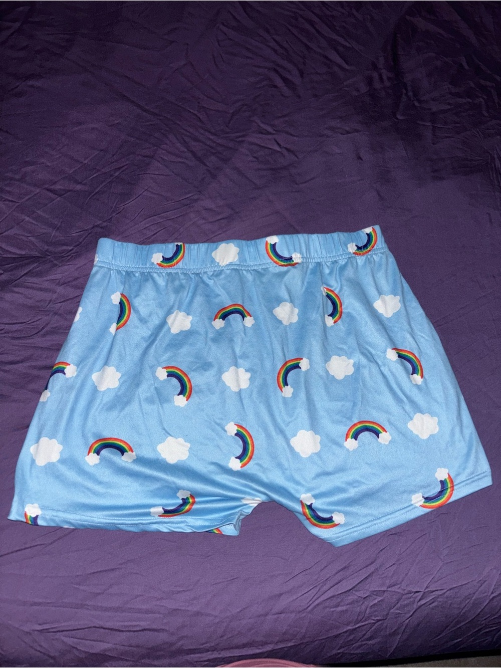 Light Blue Rainbow Print shorts